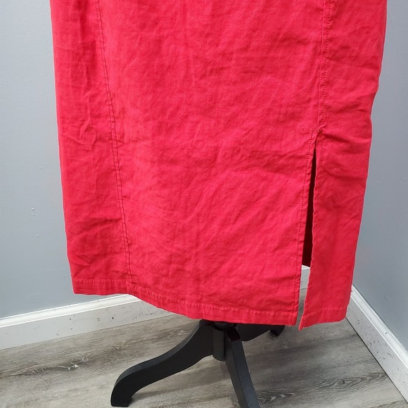 Anthropologie Slip Dress Womens Petites L Red Side Zip Adjustable Narrow Straps - Picture 4 of 11